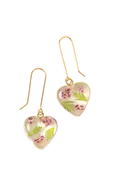 Uncommon Goods Birth Month Flower Heart Earrings