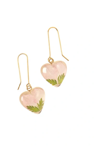 Uncommon Goods Birth Month Flower Heart Earrings