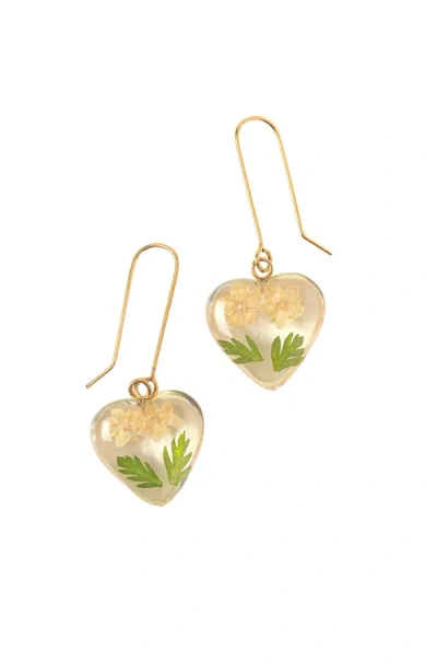 Uncommon Goods Birth Month Flower Heart Earrings