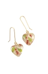 Uncommon Goods Birth Month Flower Heart Earrings