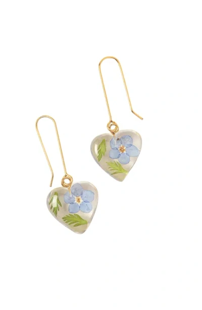 Uncommon Goods Birth Month Flower Heart Earrings