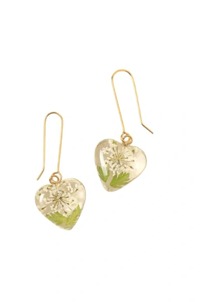 Uncommon Goods Birth Month Flower Heart Earrings