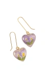 Uncommon Goods Birth Month Flower Heart Earrings