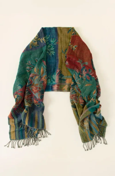Uncommon Goods Botanical Rainbow Reversible Wrap In Multi