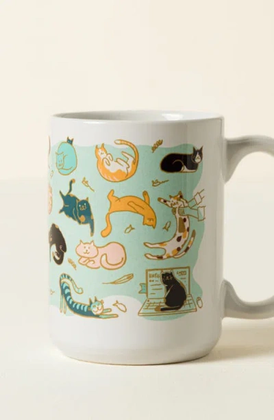 Uncommon Goods Cat Lover Interactive Qr Mug In Multi