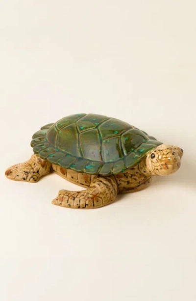 Uncommon Goods Ceramic Garden Turtles By Goose And Company Ltd In Green