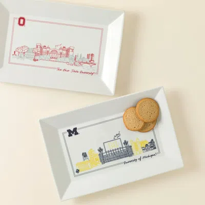 Uncommon Goods College Cityscape Tray In White