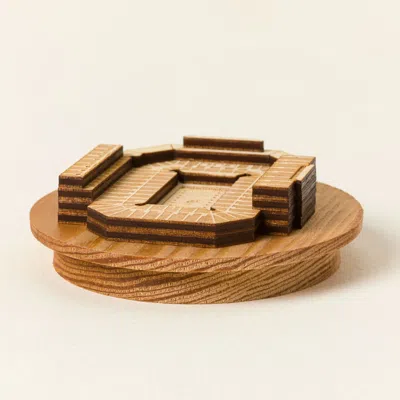 Uncommon Goods College Football Stadium Sculpture Candle In Brown