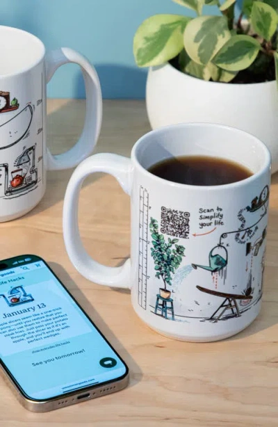 Uncommon Goods Daily Life Hack Interactive Qr Mug In Multi
