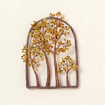 Uncommon Goods Family Forest Art In Gold