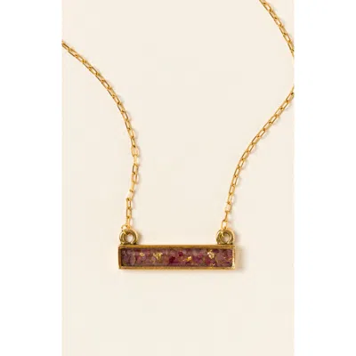 Uncommon Goods Flecks Of Gold Birthstone Necklace In Brown