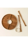 Uncommon Goods Flip & Dip Double-sided Serving Board In Brown