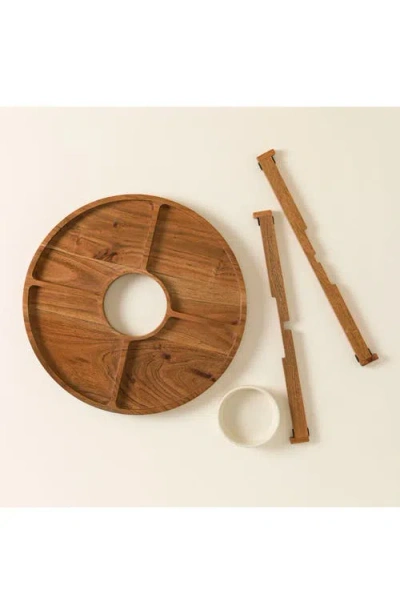Uncommon Goods Flip & Dip Double-sided Serving Board In Brown