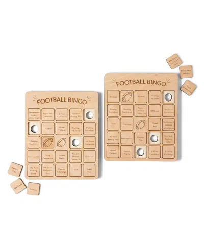 Uncommon Goods Football Bingo, Set Of 2 By Woodtech - Suitable For All Ages In Brown