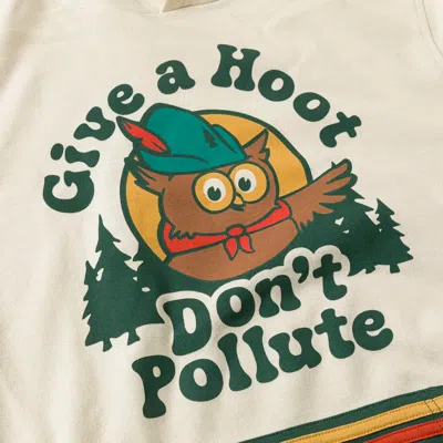 Uncommon Goods Give A Hoot Don't Pollute Hoodie By Dapper Ink, Llc In Neutral