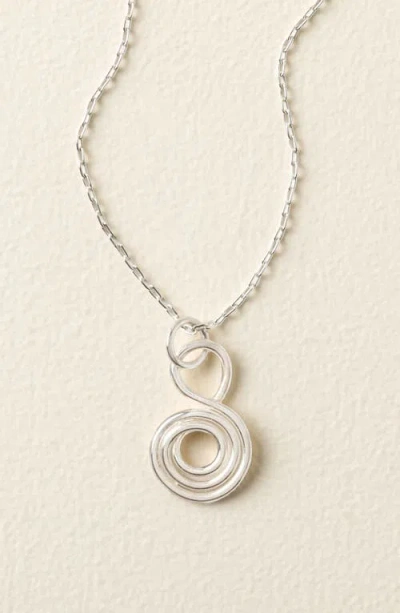 Uncommon Goods Gratitude Necklace In Silver