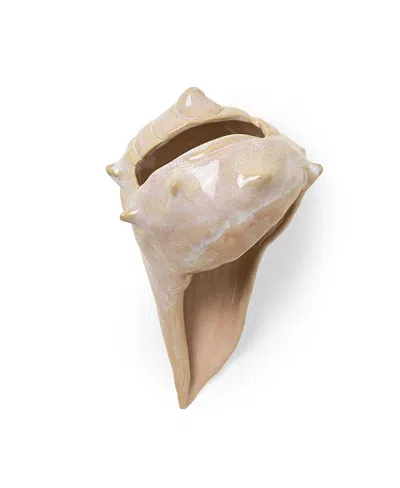 Uncommon Goods Hand Sculpted Conch Shell Speaker In Neutral