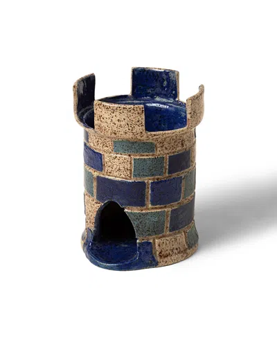 Uncommon Goods Handmade Dice Tower By A Girl And Her Puppy Pottery Studio In Blue