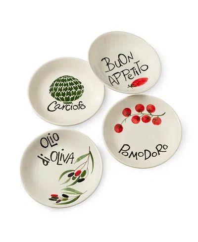 Uncommon Goods Hand-painted Italian Pasta Bowls- Set Of 4 By Rosanna's Inc In Multi