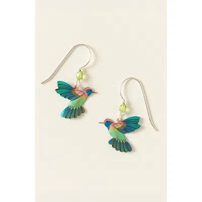 Uncommon Goods Iridescent Joyous Hummingbird Earrings In Multi