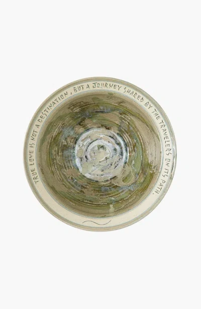Uncommon Goods Journey Of True Love Serving Bowl In Light Grey