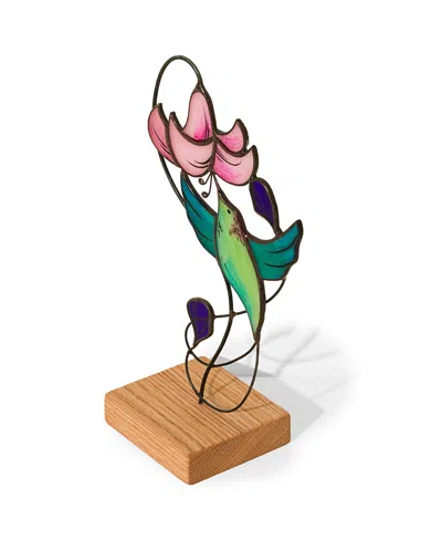 Uncommon Goods Joyful Hummingbird Stained Glass Sculpture By Avgul Oleg Avgul In Multi