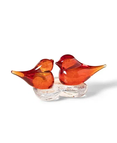 Uncommon Goods Lovebirds Glass Desktop Sculpture By Gather Glass In Multi
