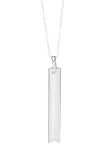 Uncommon Goods Mindful Breathing Necklace In Silver