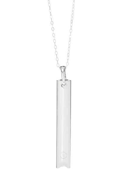 Uncommon Goods Mindful Breathing Necklace In Silver