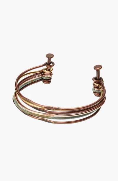 Uncommon Goods Mixed Metals Hinged Cuff