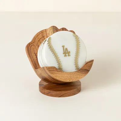 Uncommon Goods Mlb Perfect Catch Coaster Set In Brown