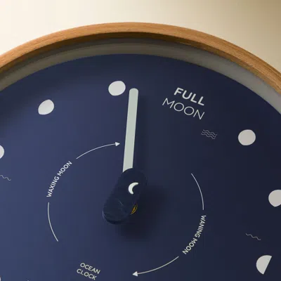 Uncommon Goods Monthly Moon Phase Clock By Ocean Clock In Blue