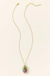 Uncommon Goods Mother And Daughter Flower Pendant Necklace In Multi