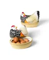 Uncommon Goods Mother Hen Ceramic Storage Jar In Multi