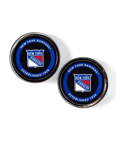 Uncommon Goods Nhl Puck Shaped Glass Coaster, Set Of 2 In Multi