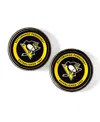 Uncommon Goods Nhl Puck Shaped Glass Coaster, Set Of 2 In Black