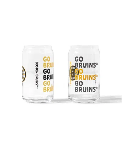 Uncommon Goods Nhl Show Your Spirit! Can-shaped Glass, Set Of 2 In Transparent