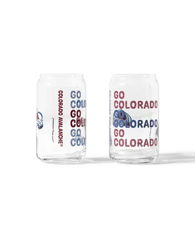 Uncommon Goods Nhl Show Your Spirit! Can-shaped Glass, Set Of 2 In Transparent