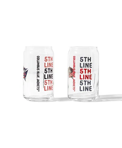 Uncommon Goods Nhl Show Your Spirit! Can-shaped Glass, Set Of 2 In Transparent