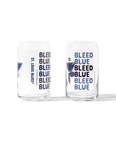 Uncommon Goods Nhl Show Your Spirit! Can-shaped Glass, Set Of 2 In Transparent
