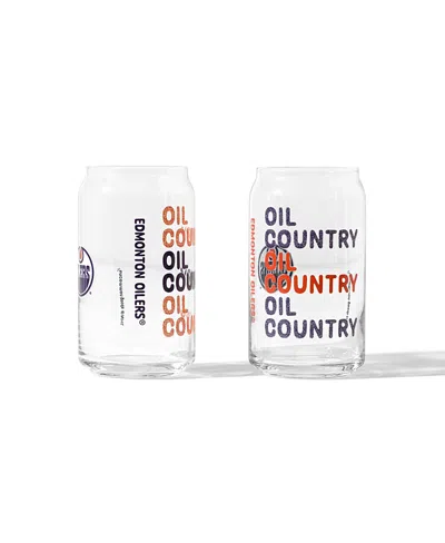 Uncommon Goods Nhl Show Your Spirit! Can-shaped Glass, Set Of 2 In Multi
