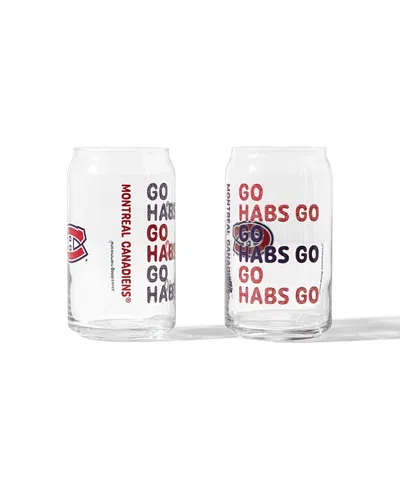 Uncommon Goods Nhl Show Your Spirit! Can-shaped Glass, Set Of 2 In Multi