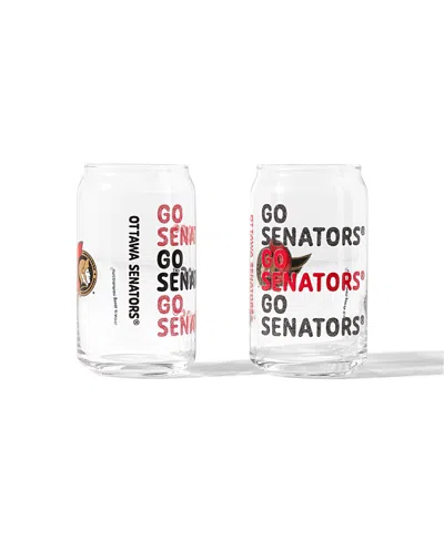 Uncommon Goods Nhl Show Your Spirit! Can-shaped Glass, Set Of 2 In Multi