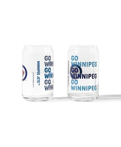 Uncommon Goods Nhl Show Your Spirit! Can-shaped Glass, Set Of 2 In Multi