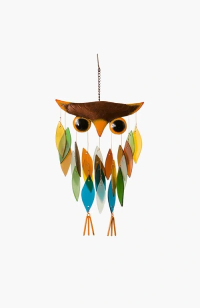 Uncommon Goods Owl Wind Chime In Copper/bronze