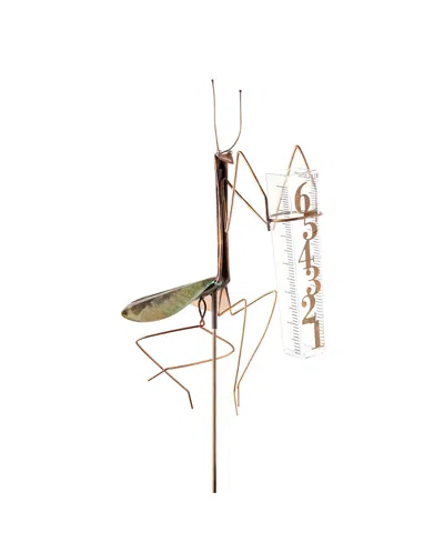 Uncommon Goods Praying Mantis Rain Gauge By Haw Creek Forge In Gold