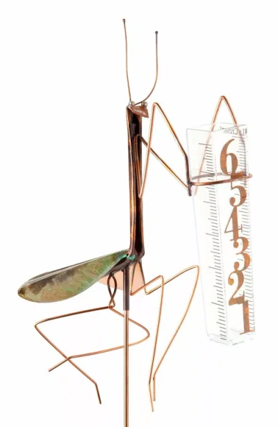 Uncommon Goods Praying Mantis Rain Gauge In Copper