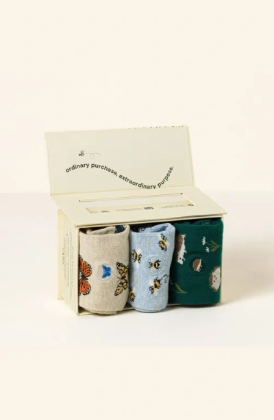 Uncommon Goods Protect Pollinators Organic Cotton Socks