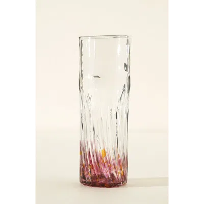Uncommon Goods Recycled Glass Birth Month Flower Vase In Pink
