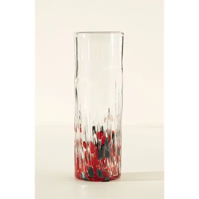Uncommon Goods Recycled Glass Birth Month Flower Vase In Red